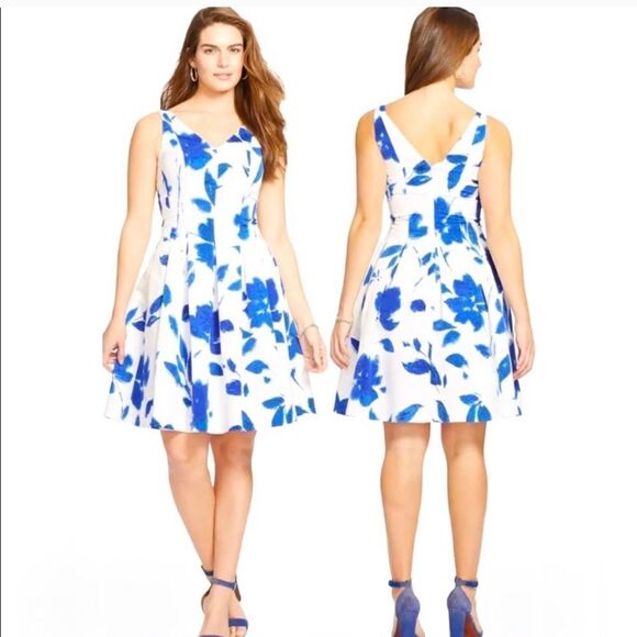 Lauren Ralph Lauren Faille Fit & Flare Dress - Picture 1 of 10